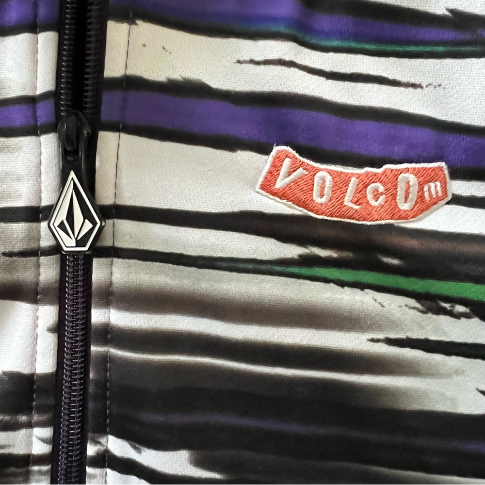 Volcom Slash Stripe Full Zip Fleece Lined Sherpa … - image 4